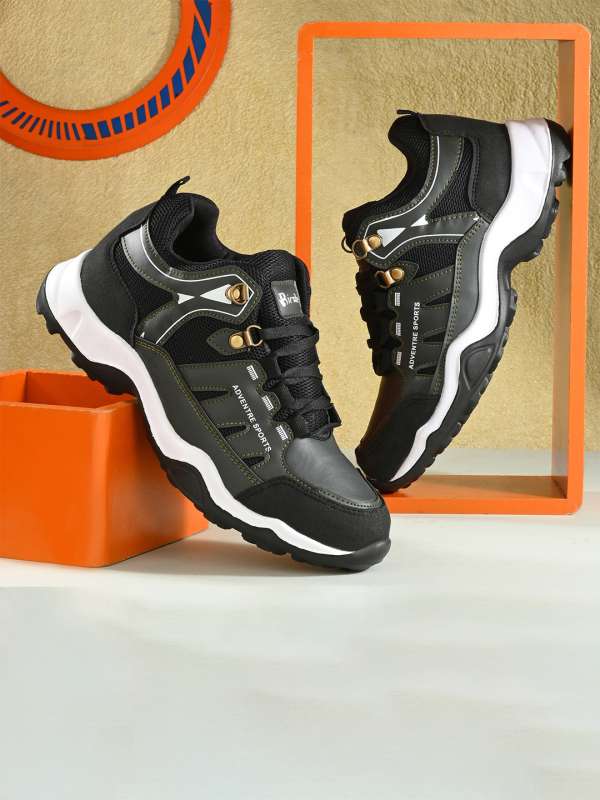 Black Leather Sport Shoes Buy Black Leather Sport Shoes online in India