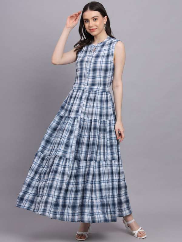 Checked cheap shift dress