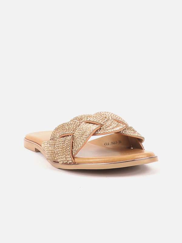 Rose gold sales peep toe flats