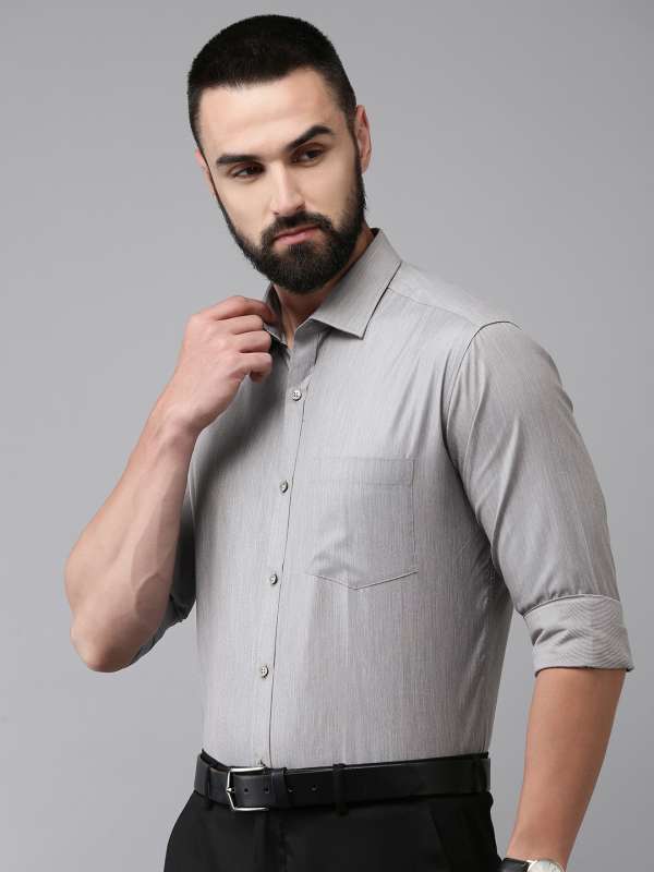 Grey Men Formal Shirts Park Avenue Peter England Buy Grey Men