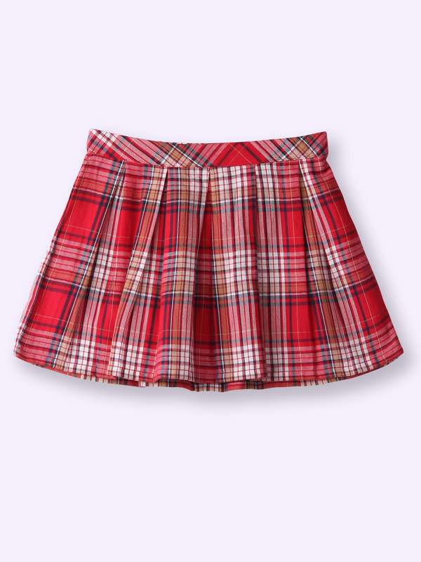 Plaid skirt india sales