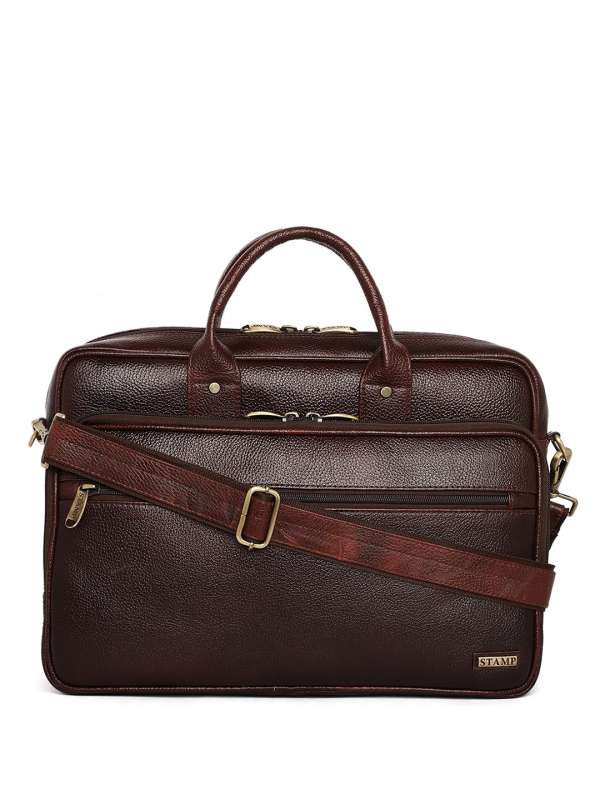 Stamp leather laptop bags price discount