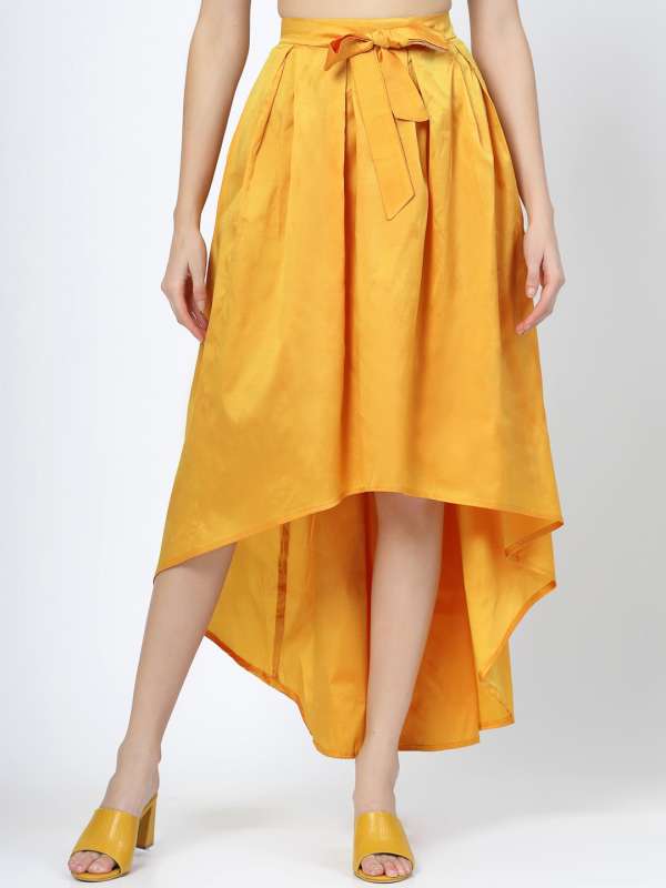High low top skirt knee length