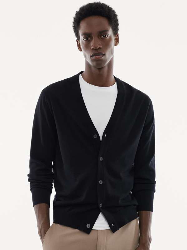 Button up wool sweater shop