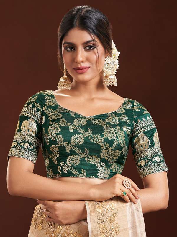 Buy Green Blouses for Women by SALWAR STUDIO Online