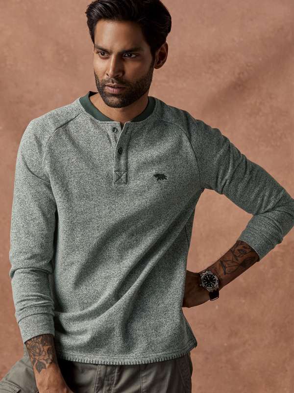 Henley t shirt discount myntra