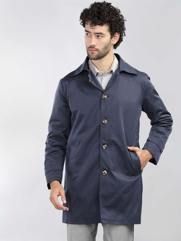 Mens blue overcoat store