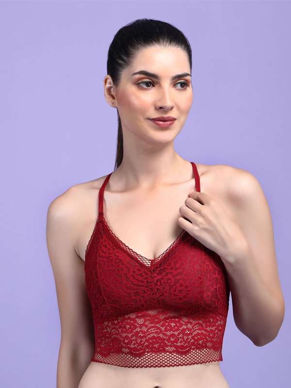 Buy Women's High-Neck Lace Bralette (for A-C cups) Online at desertcartINDIA