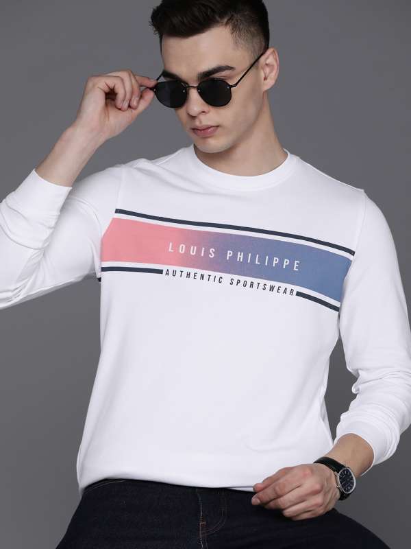 Louis philippe white sale sweatshirt