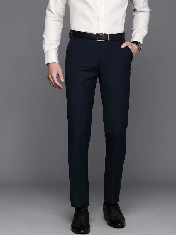 Buy Louis Philippe Khaki Trousers Online - 805652