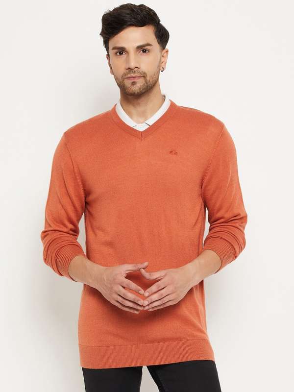 Coral v neck sweater online