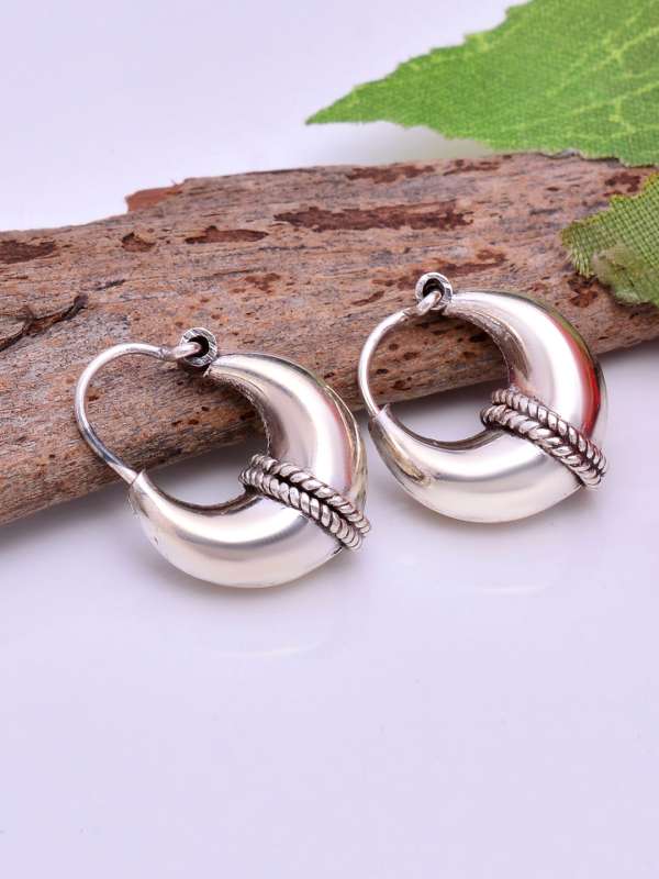 Silver earrings for men top