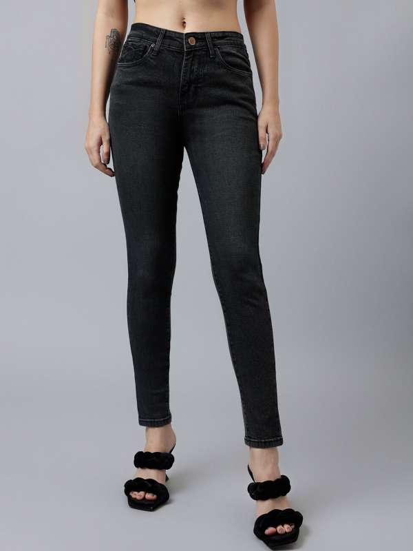 Buy Xpose Women Blue Slim Fit High Rise Cropped Jeggings online