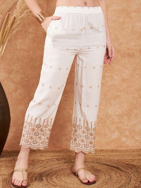 Off white palazzo online on sale