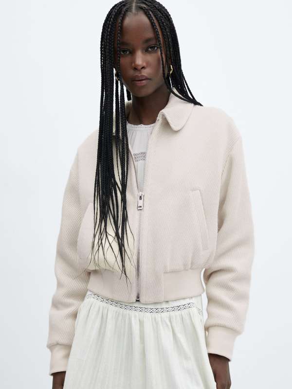 White Bomber Jacket Buy White Bomber Jacket online in India
