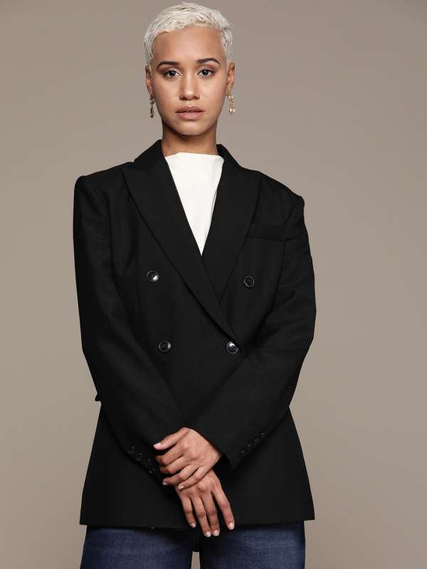 Double breasted casual top blazer