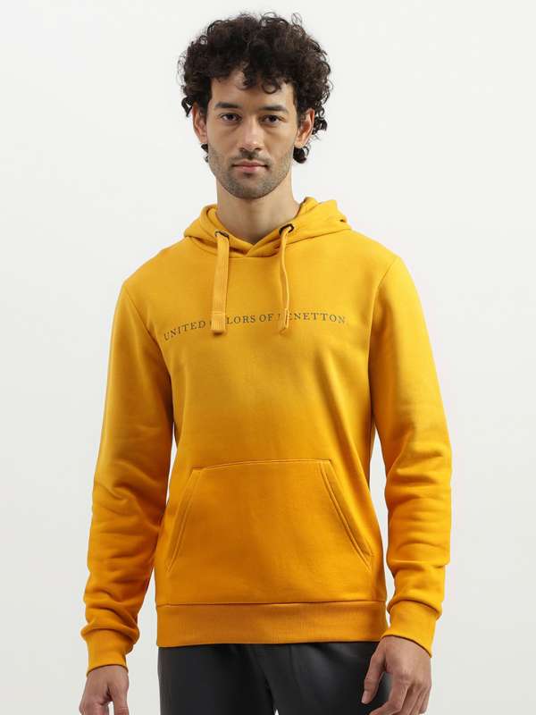 United colors of benetton yellow sweatshirt top