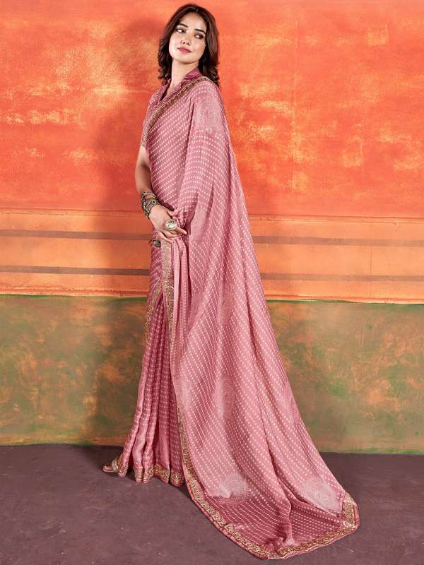 Chiffon saree sales online myntra