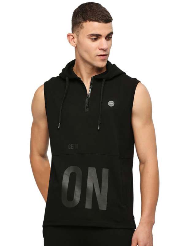 Half sleeve hoodie myntra 2025