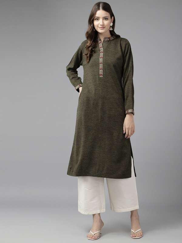 Woolen kurta on myntra hot sale