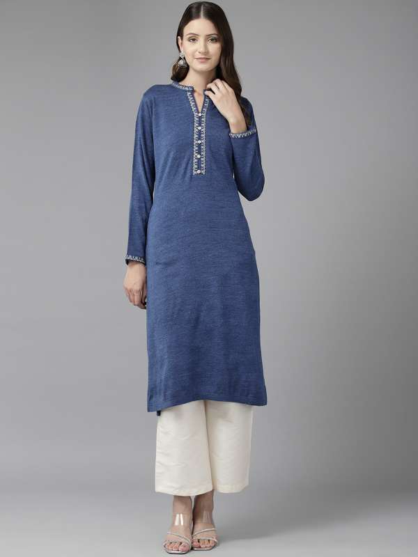 Woolen Kurtas Buy Woolen Kurtas Online in India Myntra