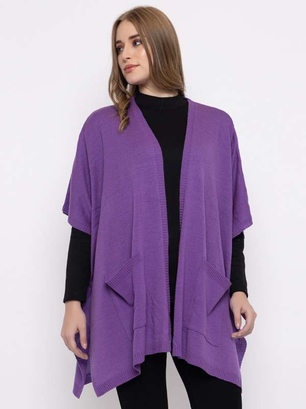 Purple shrug sweater outlet