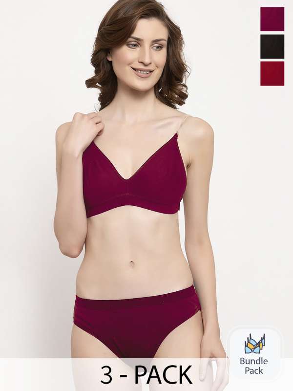 Prestitia Purple Embroidered Bra Panty Set 4206743.htm - Buy Prestitia  Purple Embroidered Bra Panty Set 4206743.htm online in India