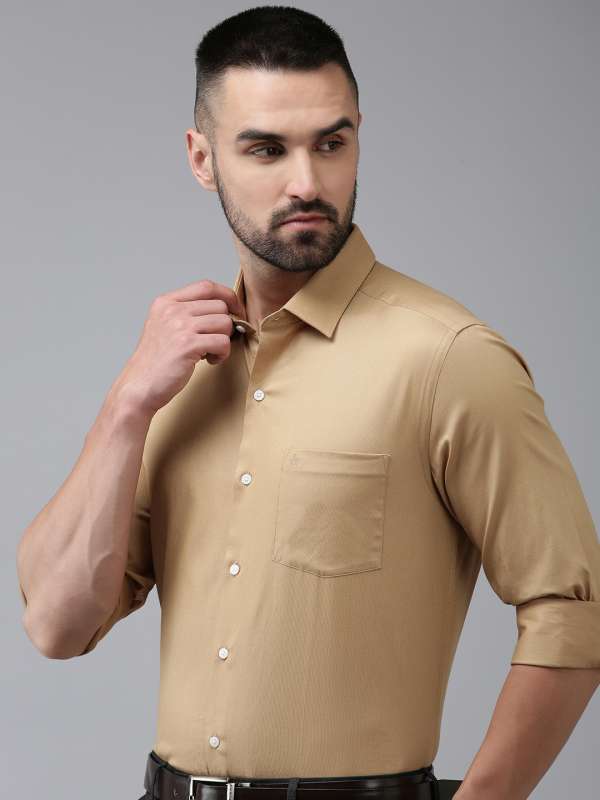 Khaki formal shirt sales