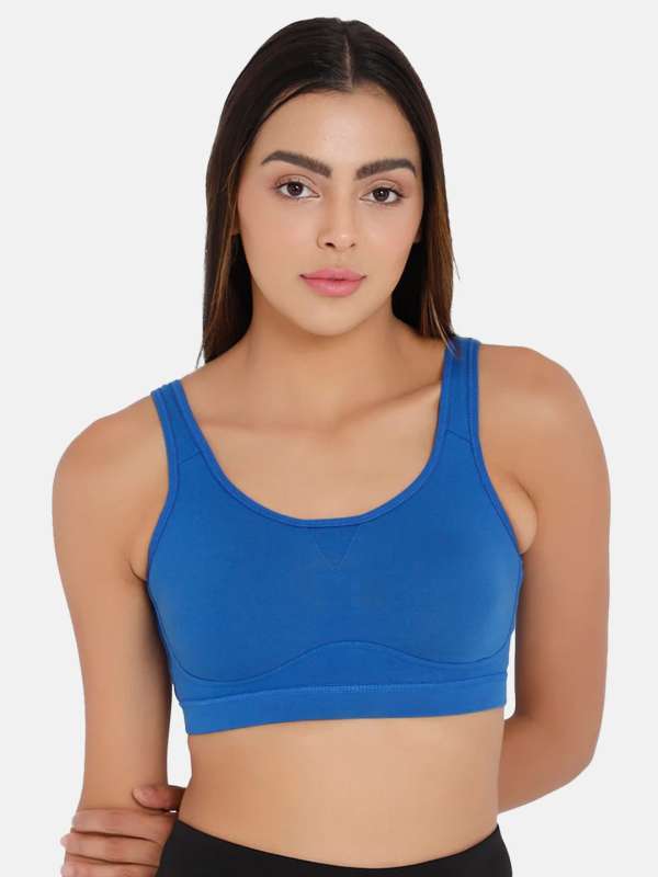 Buy Eve's Beauty Women Blue XXL Cotton Sports Bra (XXL) Online at