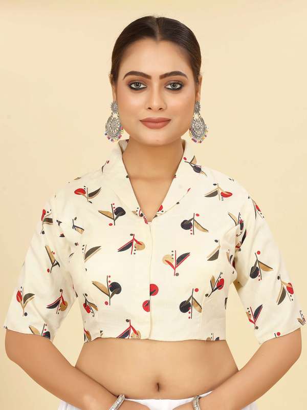 Off White Embellished Saree Blouse Buy Off White Embellished