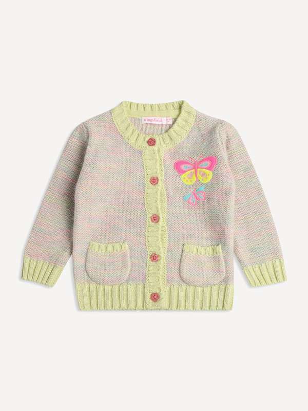 Baby girl sale maroon cardigan