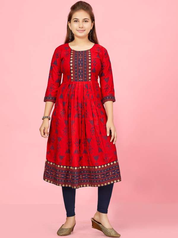 Blue kurti red leggings clearance