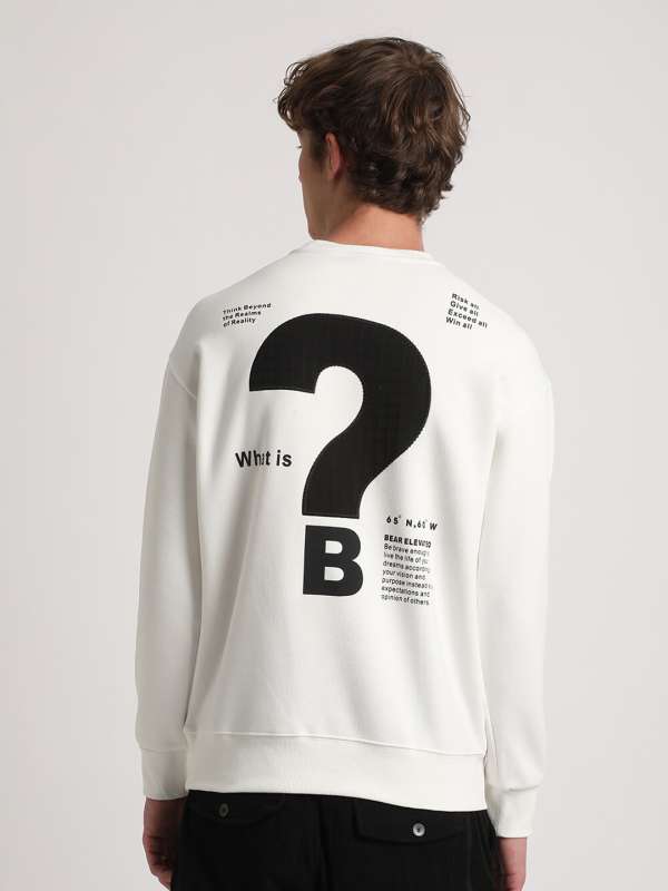 Off white navy 2025 & white graphic sweatshirt