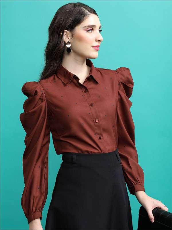 Orange Tops Buy Trendy Orange Tops Online in India Myntra