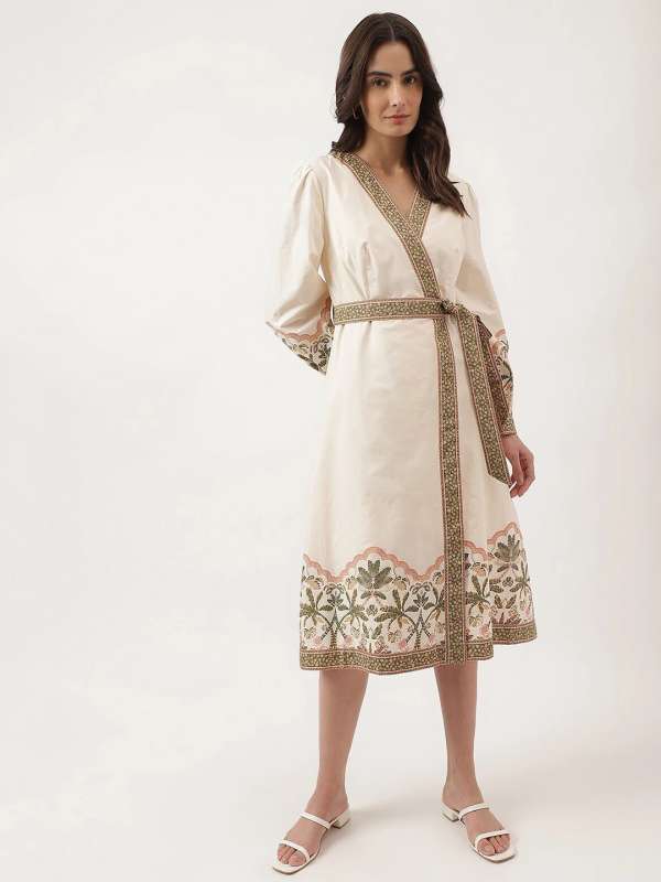 Mark and spencer white dress discount