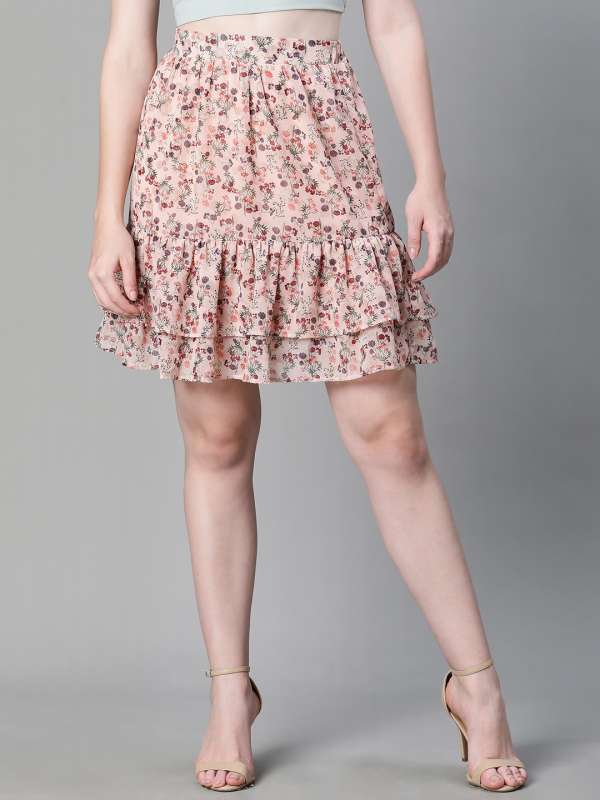 Knee length discount skirts myntra