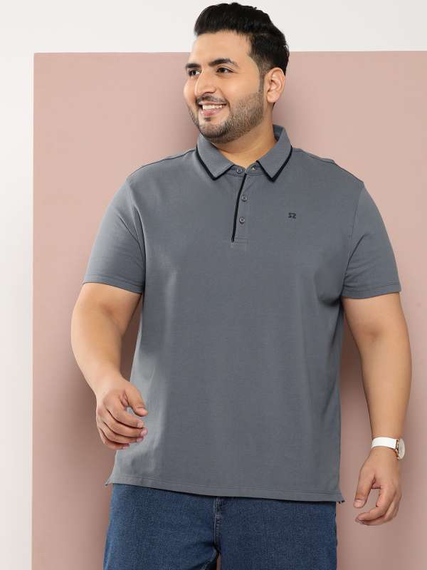 Grey t shirt deals with collar