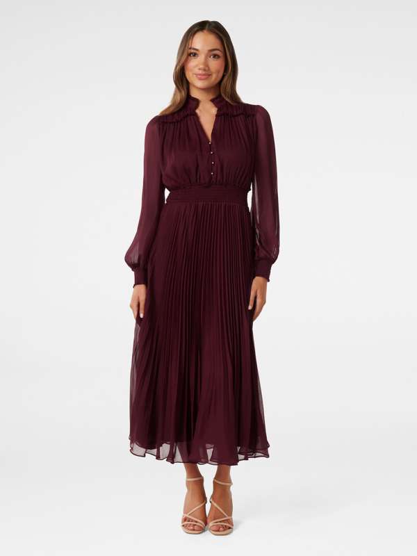 Maroon Women Dresses Forever New - Buy Maroon Women Dresses