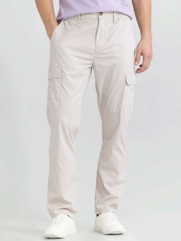 Buy Artless Men Relaxed Fit Pleated Trousers, Tan Color Men