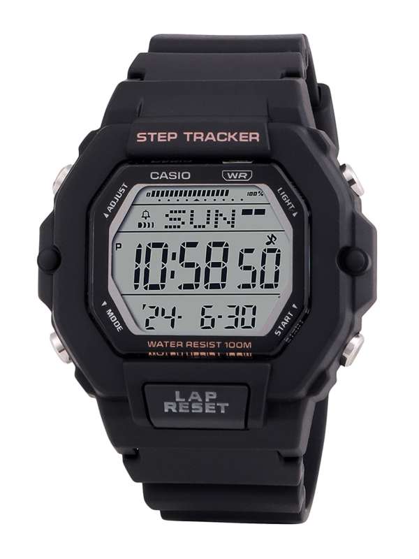 Casio black hot sale resin watch