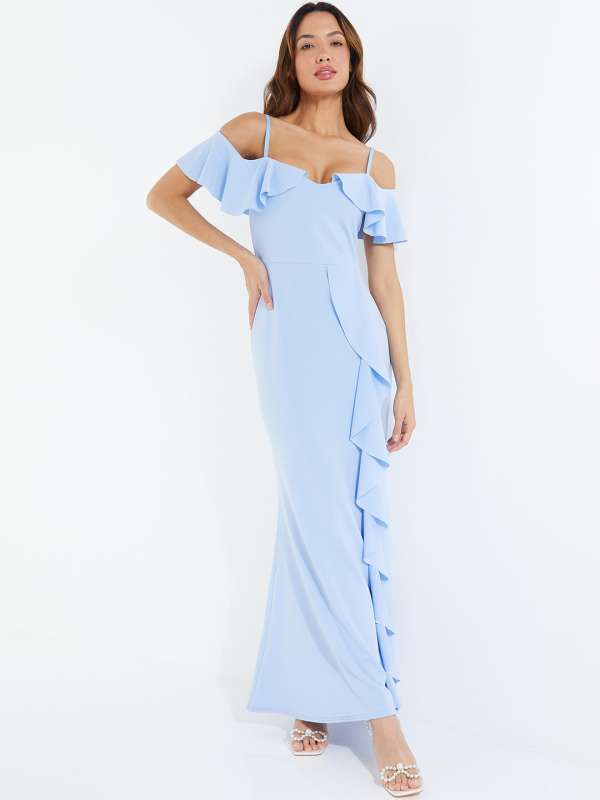 Quiz cold shoulder maxi dress hotsell
