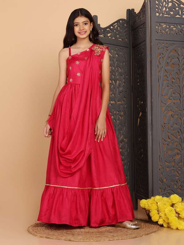 Plain silk maxi store dress