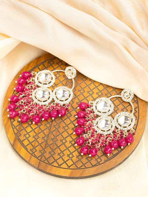 Women Magenta Earrings Buy Women Magenta Earrings online in India