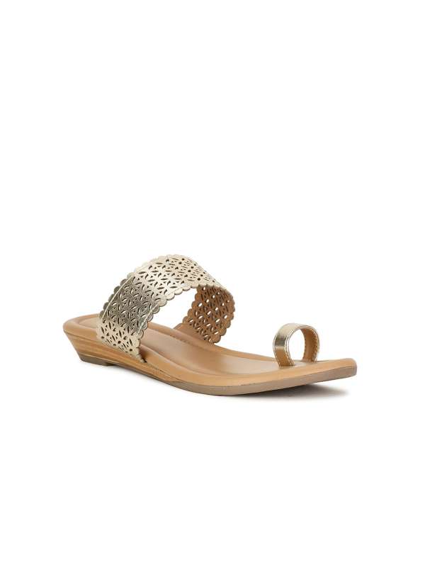 Bata gold sandals new arrivals