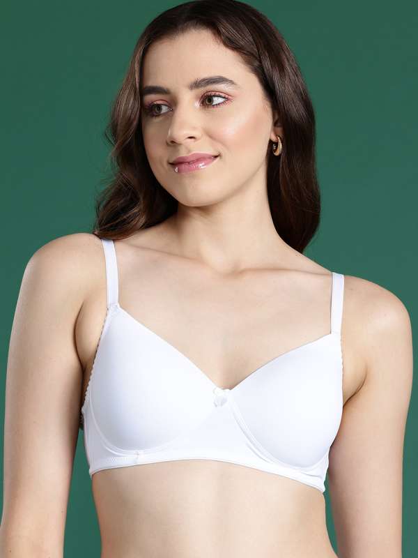 Buy LIGHTLY PADDED NON WIRED MYSTIQUE WHITE PRINTED BRA for Women