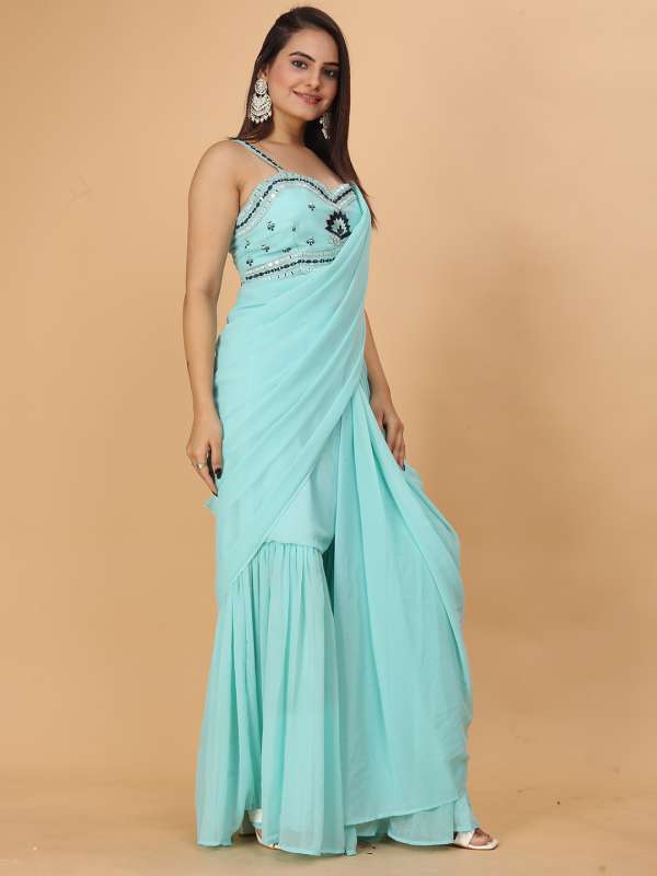 Palazzo online saree myntra