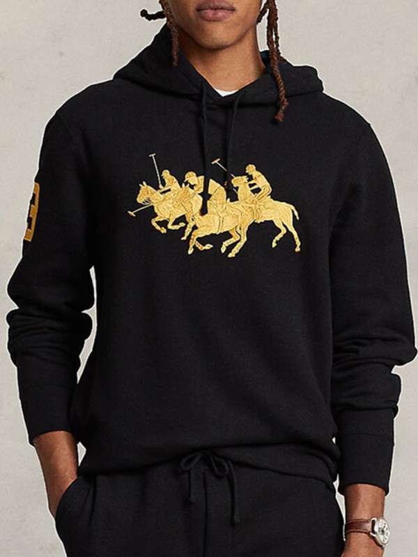 Mens black shop ralph lauren hoodie