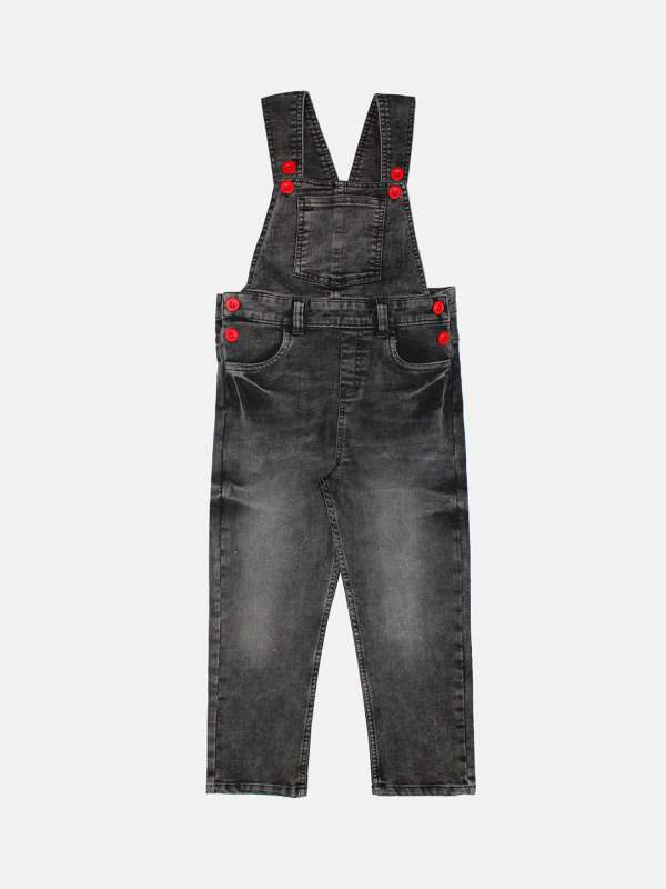 Boys black dungarees online