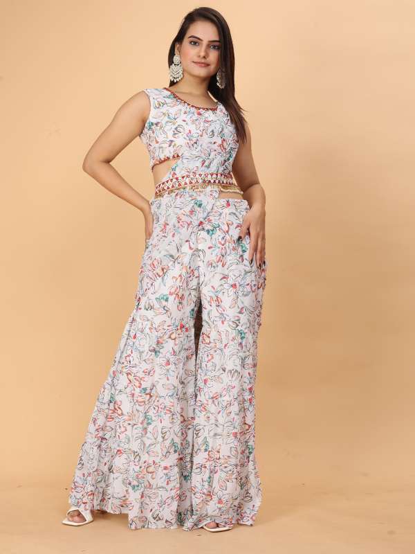 Myntra palazzo saree store