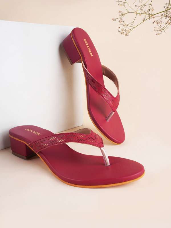 Maroon Sandal Heels Buy Maroon Sandal Heels online in India